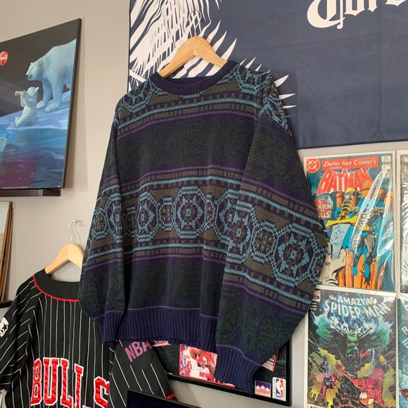 Vintage Pattern Christmas Sweater - Picture 2 of 6